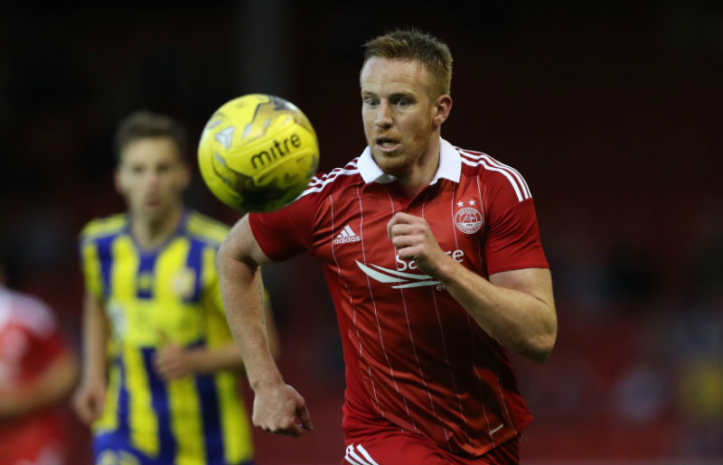 Adam Rooney of Aberdeen in the Europa League