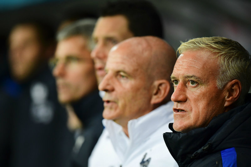 Didier Deschamps in the France dugout