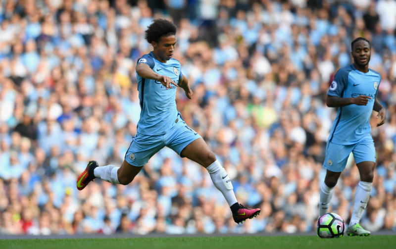 Leroy Sane & Raheem Sterling of Manchester City - Premier League