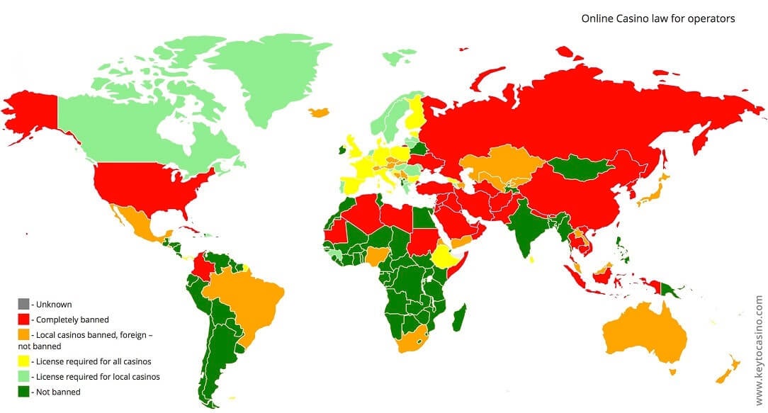 online casino laws map